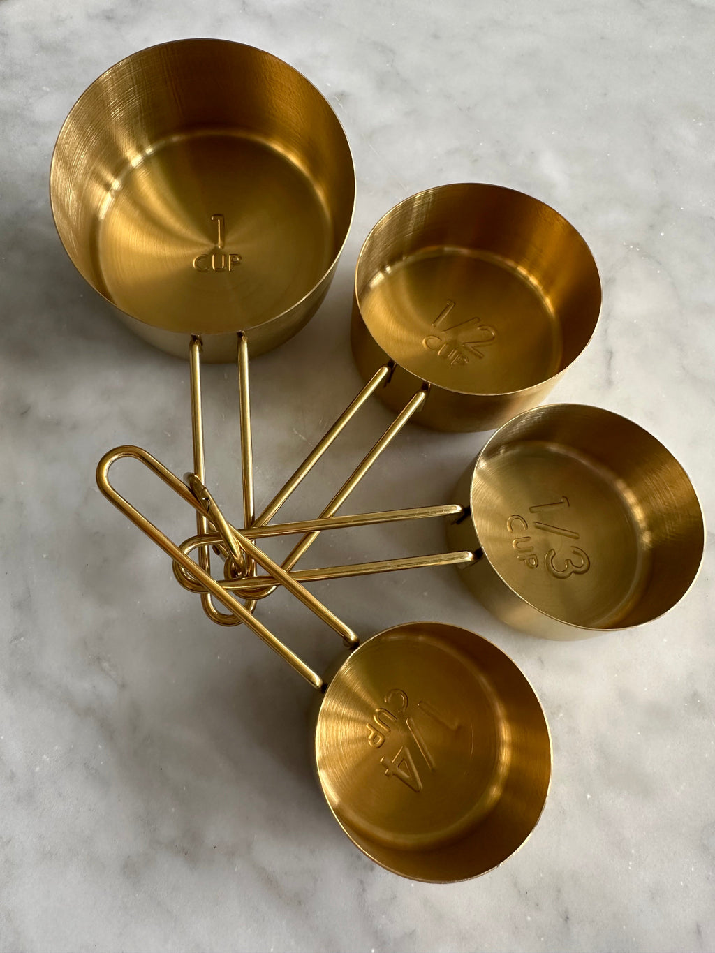 Gold Measuring Cups & Spoons Set