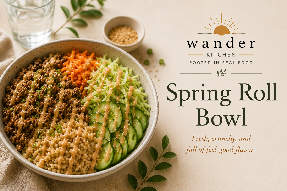 Spring Roll Bowl Recipe Card- Digital Download