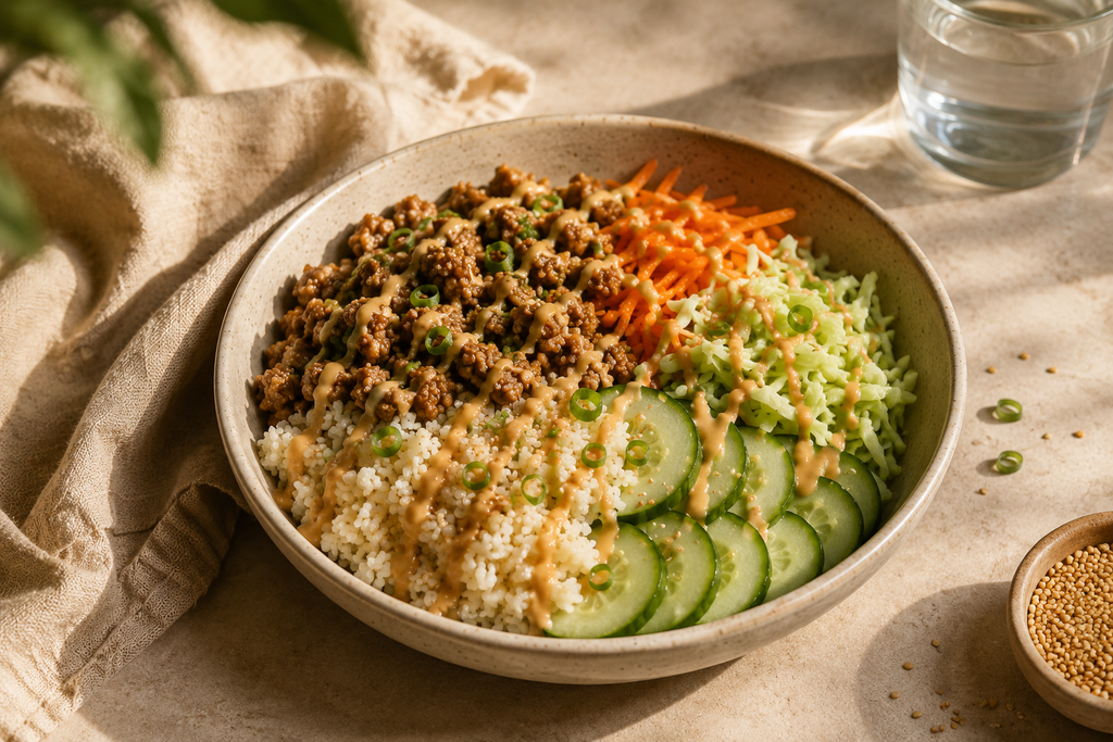 Spring Roll Bowl Recipe Card- Digital Download