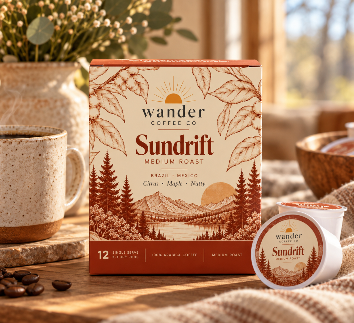 Sundrift- Medium Roast Coffee- K Cup Pods