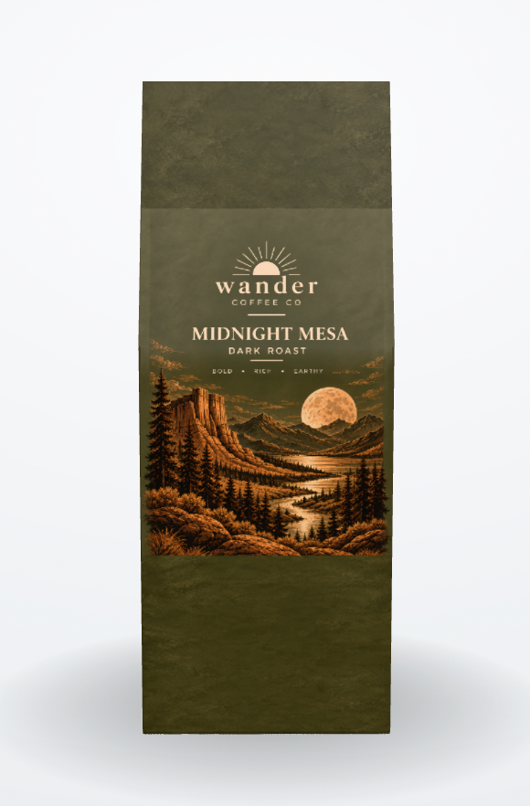 Midnight Mesa Dark Roast Coffee- Ground & Whole Bean - Drip, Versatile