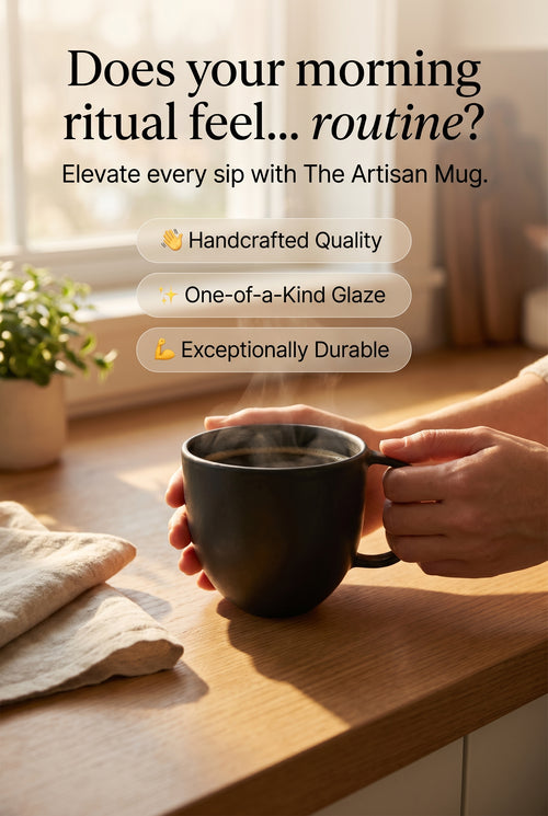 Black Matte Stoneware Coffee Mug